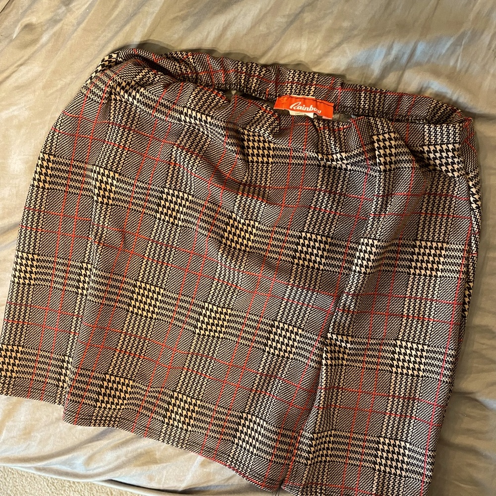 Very cute plaid Rainbow mini-skirt